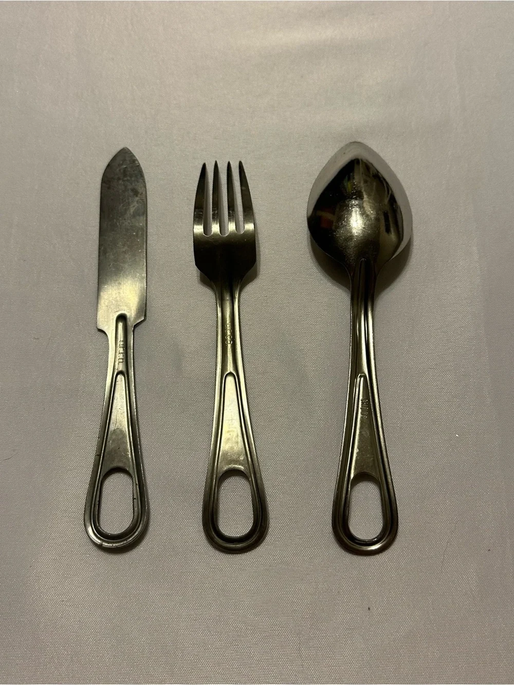 Vintage US Military- Regal 1966 Vietnam era Mess Kit with Utensils - Silver